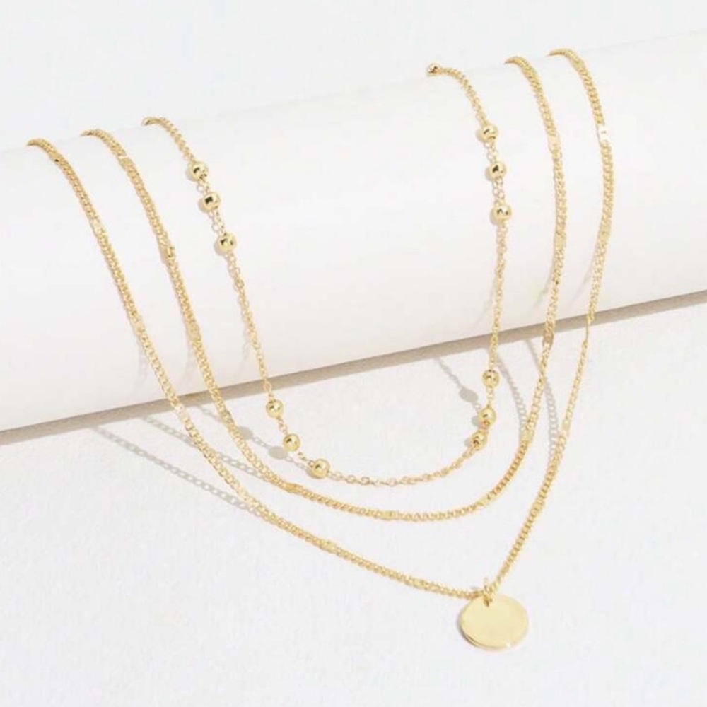 Layered Gold Necklace - Picture 2 of 3